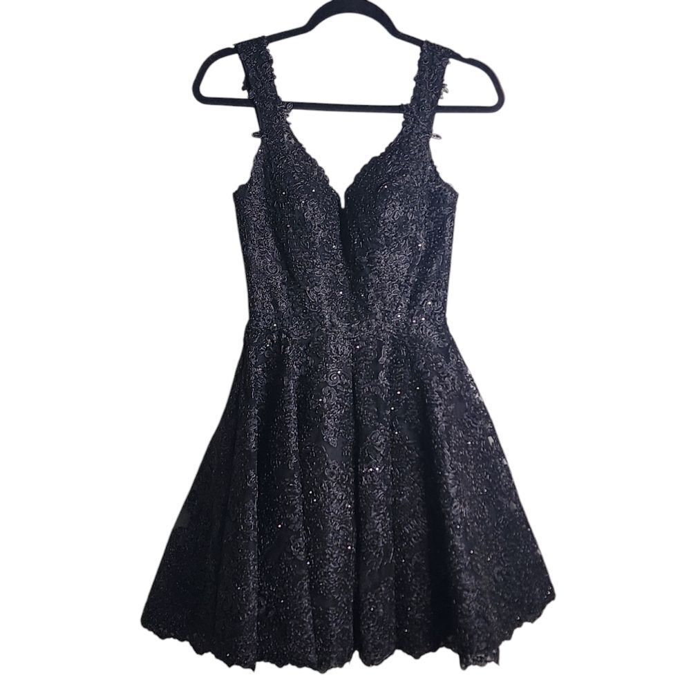 Sherri Hill mini dress fully beaded floral sweetheart HOCO prom cocktail party 2